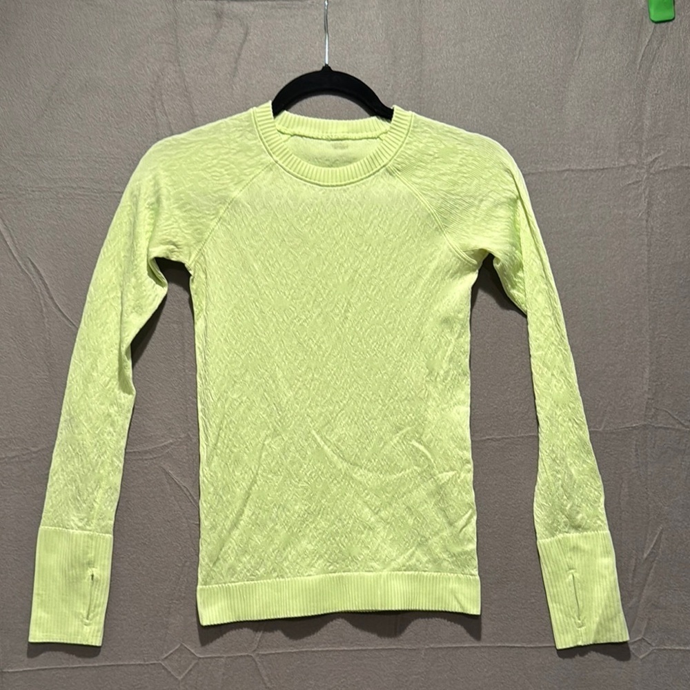 Lululemon Athletica Neon Yellow Restless Pullover
